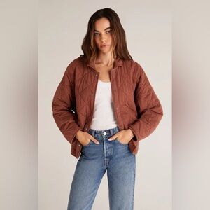 Z Supply Maya Quilted Jacket - Whiskey / Small